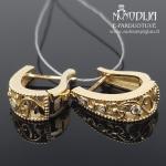 Geltono aukso auskarai su briliantais