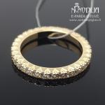 Geltono aukso žiedas su briliantais