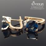 Auksiniai auskarai su akmenukais