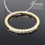 Geltono aukso žiedas su briliantais