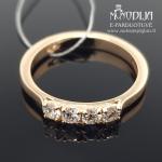 Auksinis žiedas su briliantais