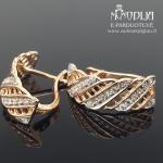 Auksiniai auskarai su akmenukais