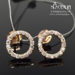 Auksiniai auskarai su briliantais