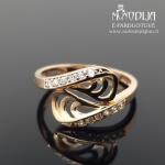 Auksinis žiedas su akutėmis