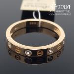 Auksinis žiedas su akmenukais