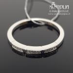 Balto aukso žiedas su briliantais