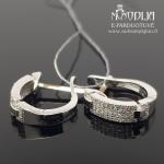 Balto aukso auskarai su briliantais