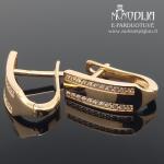 Auksiniai auskarai su akmenukais