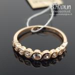 Auksinis žiedas su baltomis akutėmis