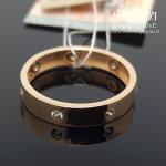 Auksinis žiedas su baltomis akutėmis