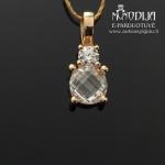 Auksinis pakabukas su akutėmis