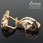 Auksiniai auskarai su akutėmis