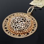 Auksinis pakabukas su baltu auksu