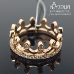 Auksinis žiedas su briliantais Karūna