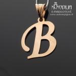 Auksinis pakabukas raidelė B
