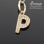 Auksinis pakabukas raidelė P