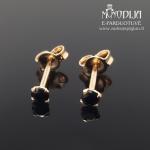 Auksiniai auskarai su akutėmis