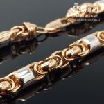 Auksinė grandinėlė su baltu auksu