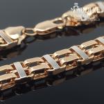 Auksinė apyrankė su baltu auksu