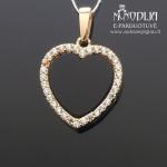 Auksinis pakabukas Širdelė