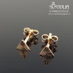 Vaikiški auksiniai auskarai Trikampiai