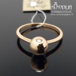 Auksinis žiedas su burbulu