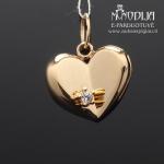 Auksinis pakabukas Širdelė