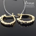 Geltono aukso auskarai su briliantais