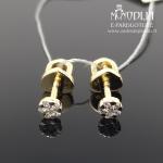 Geltono aukso auskarai su briliantais