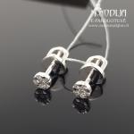 Balto aukso auskarai su briliantais