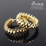 Geltono aukso auskarai rinkės