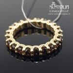 Geltono aukso žiedas su deimantais