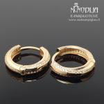 Auksiniai auskarai rinkės su akutėmis