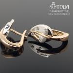 Auksiniai auskarai su baltu auksu