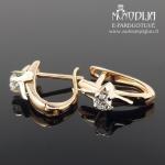 Auksiniai auskarai su akmenukais