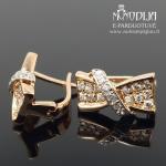 Auksiniai auskarai su akmenukais