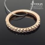 Auksinis žiedas su deimantais