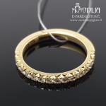 Geltono aukso žiedas su deimantais