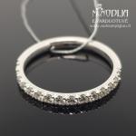 Balto aukso žiedas su baltais briliantais