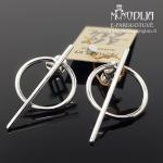 Balto aukso auskarai