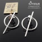 Balto aukso auskarai