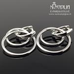 Kabantys balto aukso auskarai