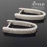 Sidabriniai auskarai su akutėmis