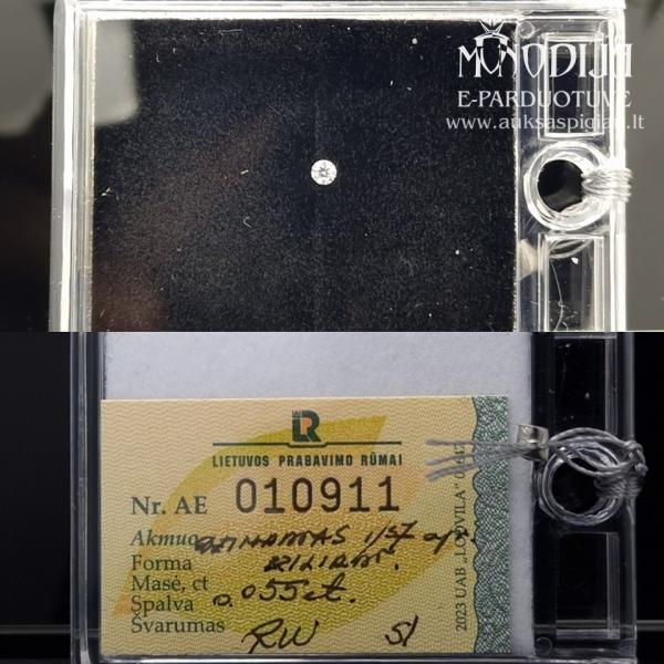 Juvelyrinis akmuo briliantas 0,055ct