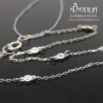 Balto aukso apyrankė su baltais briliantais