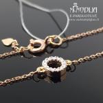 Auksinė apyrankė su baltais briliantais