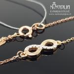 Auksinė apyrankė su baltais briliantais 