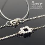 Balto aukso apyrankė su baltais briliantais