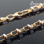 Auksinė grandinėlė su baltu auksu