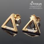 Auksiniai auskarai Trikampiai